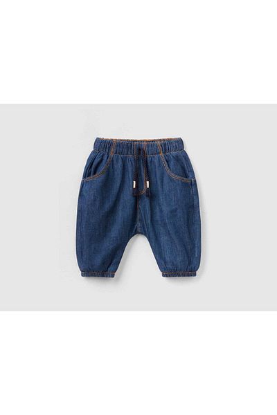 United Colors of Benetton Baby Chambray Elastic Waist Pants