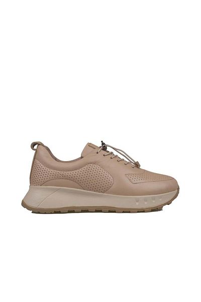 Trend Adımlar Mink Women's Genuine Leather Elastic Orthopedic Shoes