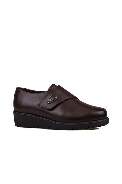 m2s Brown Ultra Light Genuine Leather Women's Comfort Shoes