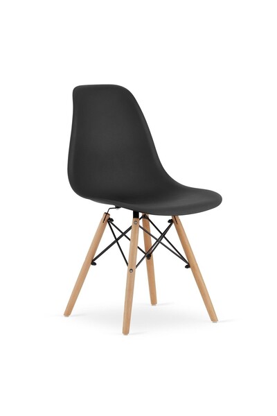 JollyMag Scaun stil scandinav, Artool, Osaka, PP, lemn, negru si natur, 46x54...