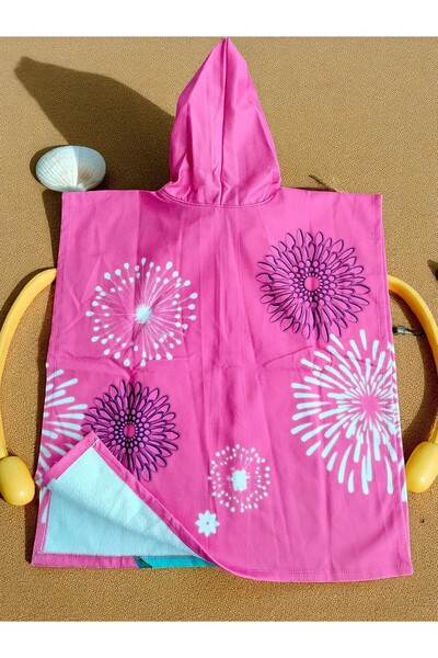 MİLAYS LİFE HOME COLLECTİON Girl's Poncho Cape Beach & Sea Towel