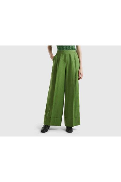 United Colors of Benetton 100% Pure Linen Palazzo Pants