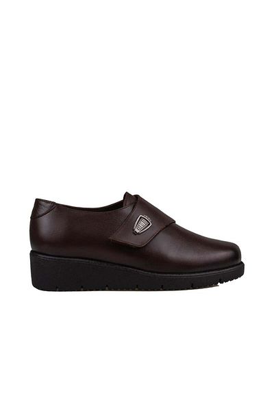 m2s Brown Ultra Light Genuine Leather Women's Comfort Shoes