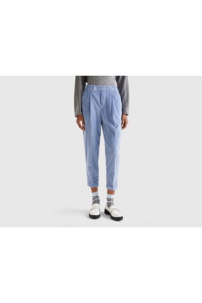 United Colors of Benetton Men's Velvet Chino Pants with Elastic Waistband