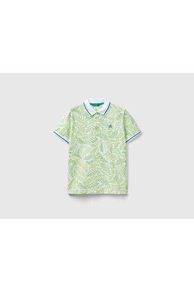 United Colors of Benetton قميص بولو مطبوع بالكامل للأطفال