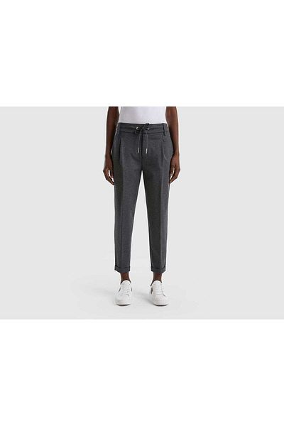 United Colors of Benetton Colorful Thread-Dyed Pants with Tie