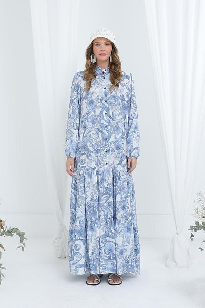 Puane ROCHIE LUNGĂ CU DETALII DE IMprimare 12636