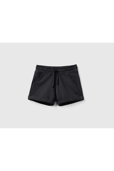 United Colors of Benetton 100% Cotton Solid Girls' Shorts