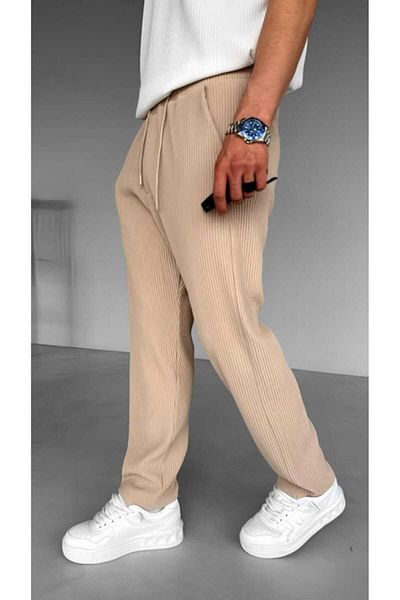 ŞIK VE MUTLU Men's Elastic Waist Baggy Pants