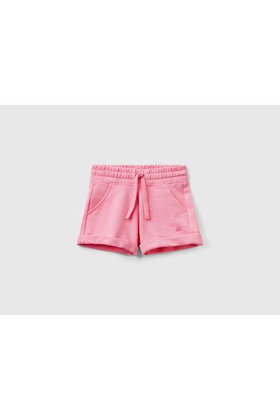 United Colors of Benetton 100% Cotton Solid Girls' Shorts