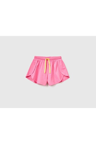 United Colors of Benetton شورت رياضي وردي اللون للبنات