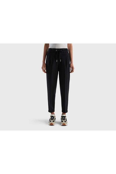 United Colors of Benetton Colorful Thread-Dyed Pants with Tie