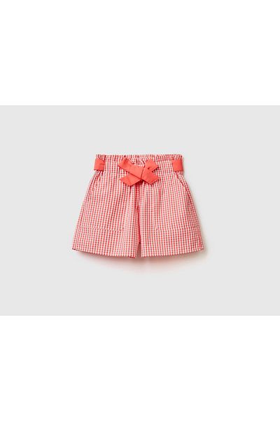 United Colors of Benetton Bermuda Vichy with Satin Belt for Kids