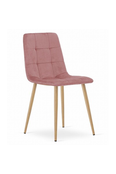 JollyMag Scaun bucatarie/dining, Artool, Kara, catifea, lemn, roz, 44.5x50.5x87 cm