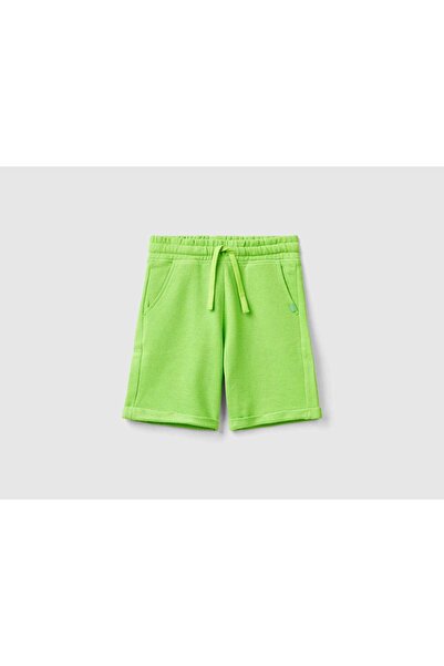 United Colors of Benetton شورت برمودا للأطفال من القطن الخالص مع رباط