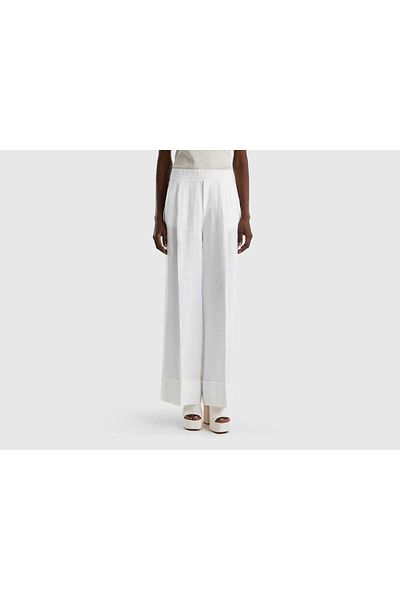 United Colors of Benetton 100% Pure Linen Palazzo Pants