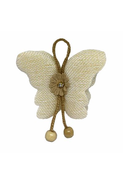 PUFO Set de șnururi pentru perdea sau draperie cu fluture și magnet, 2 buc., bej