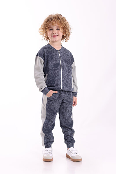 Mixima 3-4-5-6 Yaş Erkek Çocuk Fermuarlı Mevsimlik Iki Iplik Alt Üst Ikili Eş...