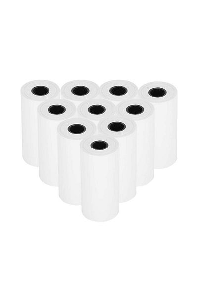 VIELLAN Set of 10 rolls of printer paper for mini printers, width 57mm, white