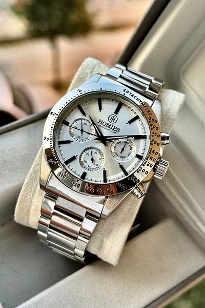 Homies Men's Wrist Watch Stainless Steel Cord All Indicators Active Original Gift Box and Bracelet