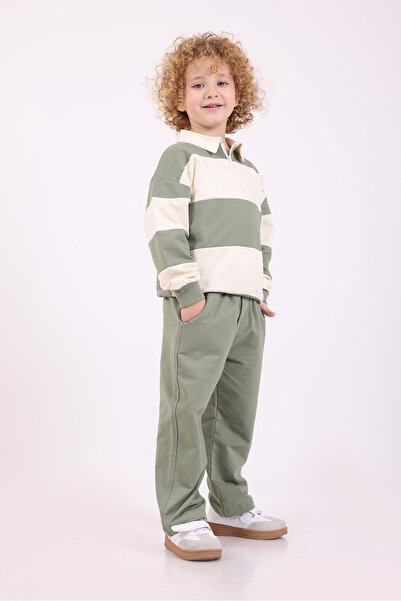 Mixima 3-4-5-6-7-8 Yaş Erkek Çocuk Yakalı Mevsimlik Iki Iplik Alt Üst Ikili E...