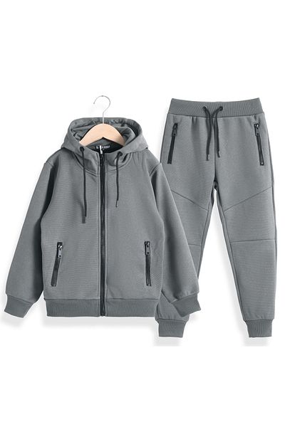 SETTY KOOP Comfort Fit Hooded Tracksuit Set with Zipper Closure and Elastic Waist – 2 Piece Casual Sportswear