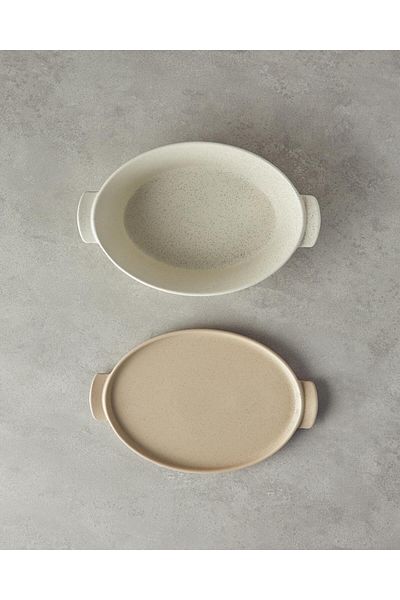 English Home Pure Stoneware Oval Oven Pot Cream 28X17,8X8