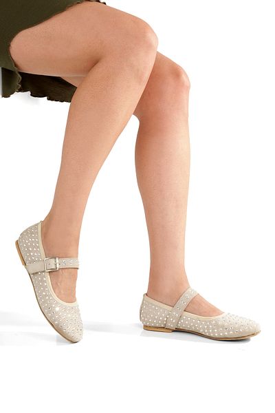 Ayakkabı Podyumum '' Leaf'' Skin Suede Round Toe Orthopedic Stone Helmet Flat Bottom New Season