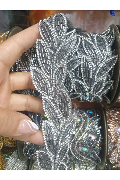 ESRA ŞELEM نموذج ورقة أنثراسيت يلتصق بالحديد، شريط زخرفي مزخرف هوبي