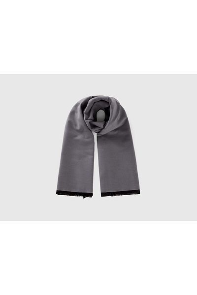 United Colors of Benetton Two-Tone Scarf with Fringes