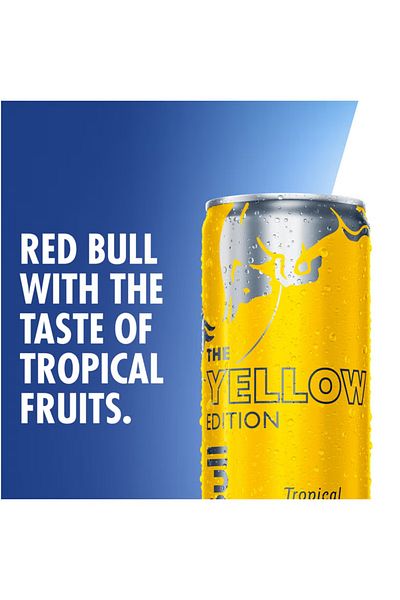 Red Bull Energy Drink, Tropical Yellow 12pcs x 250ml