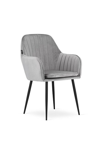 JollyMag Scaun stil fotoliu bucatarie/living, Artool, Lugo, catifea, metal, a...