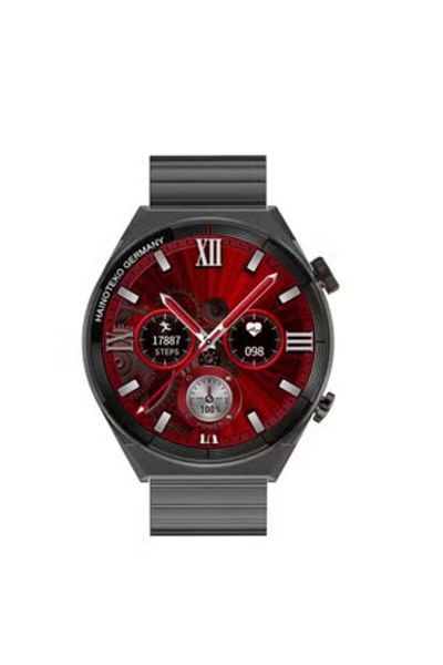 HAINOTEKO Haino Teko C8 Round Shape Smart Watch with Three Set Strap for Men Black
