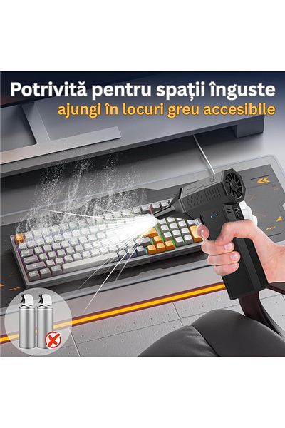 PRIMEDEO Suflantă de aer portabilă PRIMEDEO® - 3 niveluri de putere, 110000 RPM, 4 ore de funcționare
