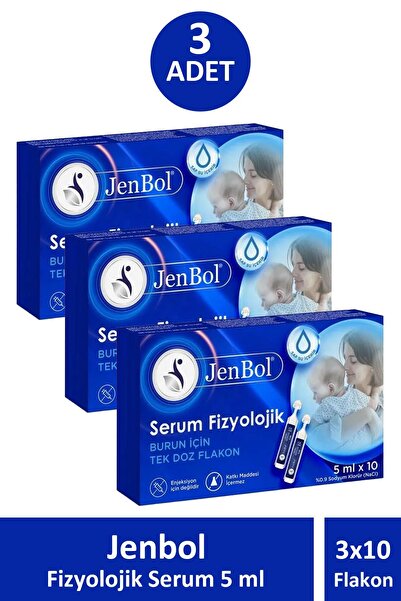 Jenbol Fizyolojik Serum 5 ml x 10 Flakon 3 Adet