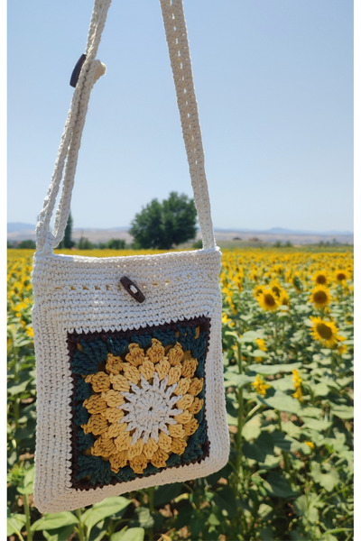 Monalp Sunflower – Crochet Bag - El Örgüsü Çanta