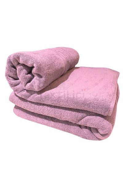 TextiLici Set of 2 Towels 50x90 cm, Lilac, 100% Cotton, Double Thread, Made in Romania