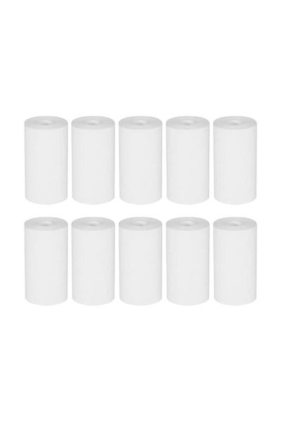 VIELLAN Set de 10 role de hârtie pentru imprimante, lățime 57 mm, pentru mini imprimante, alb
