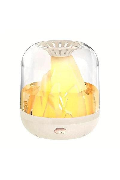 Wasat ELArab مرطب هواء البركان بسعة 900 مل وإضاءة ليلية جذابة للمنزل والمكتب