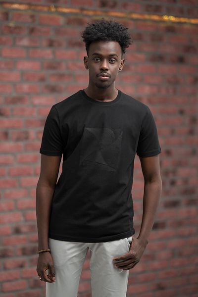 AKÇAYLAR Slim Fit Cotton Front Printed Crew Neck T-Shirt