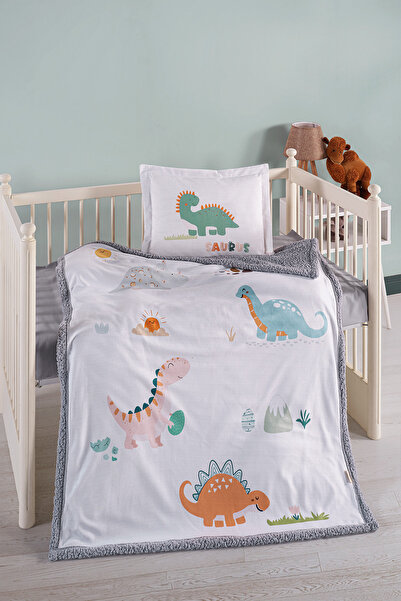 Kanz Polar Bebek Battaniye Seti - Dinosaur