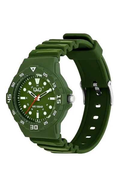 Q&Q Original 2 Years Warranty Khaki Green Waterproof Children's Watch
