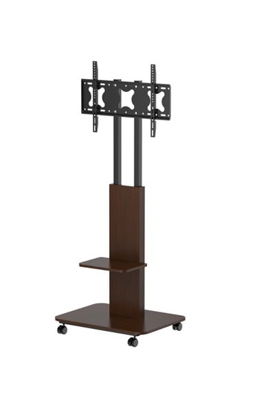 Emdico (YW01) - Wooden Flat TV Floor Rolling TV Stand for 32-65 inch TVs