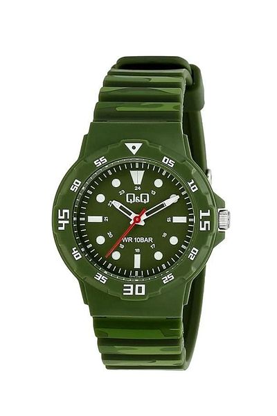 Q&Q Original 2 Years Warranty Khaki Green Waterproof Children's Watch