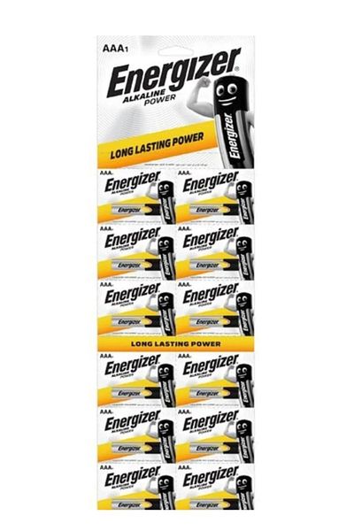 Energizer 12-pack AAA1 alkaline power batteries