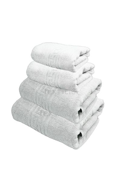 TextiLici Set 4 Prosoape de baie, 100% bumbac calitate Premium, 50X90 cm, 70x140 cm, TextiLici, Alb