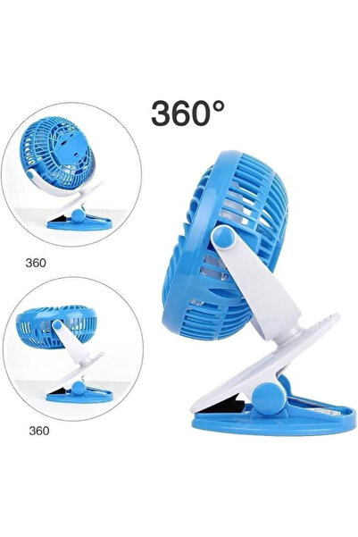 Wasat ELArab مروحة صغيرة محمولة مع بطارية قابلة لإعادة الشحن عبر منفذ USB لتبريد وتنقية الهواء