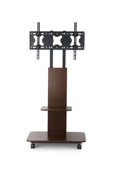 Emdico (YW01) - Wooden Flat TV Floor Rolling TV Stand for 32-65 inch TVs