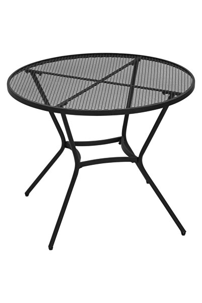 JollyMag Masa gradina/terasa/balcon pentru exterior, rotunda, metalica, negru...