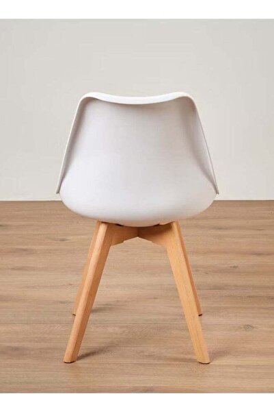 Taimi 7-Piece Dining Set, Rectangular Dining Table | 140x60x75cm with 6 White Chairs Soft Padded Seats